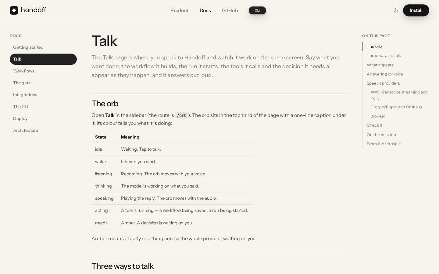 site docs